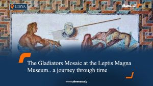 The Gladiators Mosaic at the Leptis Magna Museum.. a journey through time