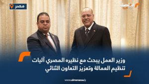 وزير العمل يبحث مع نظيره المصري آليات تنظيم العمالة وتعزيز التعاون الثنائي