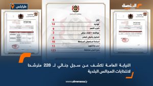 النيابة العامة تكشف عن سجل جنائي لـ 228 مترشحا لانتخابات المجالس البلدية