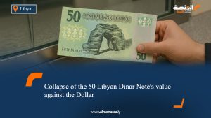 Collapse of the 50 Libyan Dinar Note's value against the Dollar