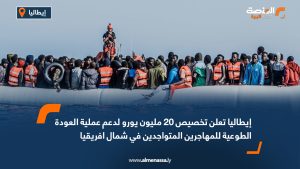 إيطاليا تعلن تخصيص 20 مليون يورولدعم عملية العودة الطوعية للمهاجرين المتواجدين في شمال افريقيا