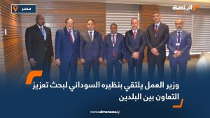 وزير العمل يلتقي بنظيره السوداني لبحث تعزيز التعاون بين البلدين