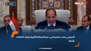 السيسي: مصر مستمرة في دعم المصالحة الليبية وإجراء انتخابات شاملة