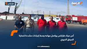 أمن ميناء طرابلس يواصل مهامه وسط إجراءات مشددة لحماية المرفق الحيوي