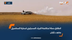 انطلاق حملة لمكافحة الجراد الصحراوي لحماية المحاصيل بجنوب زليتن