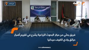 فريق بحثي من مركز البحوث الزراعية يشرع في تقييم أضرار حرائق وادي الكوف ميدانيا