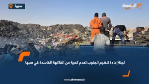 لجنة إعادة تنظيم الجنوب تعدم كمية من الفاكهة الفاسدة في سبها