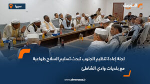 لجنة إعادة تنظيم الجنوب تبحث تسليم السلاح طواعية مع بلديات وادي الشاطئ