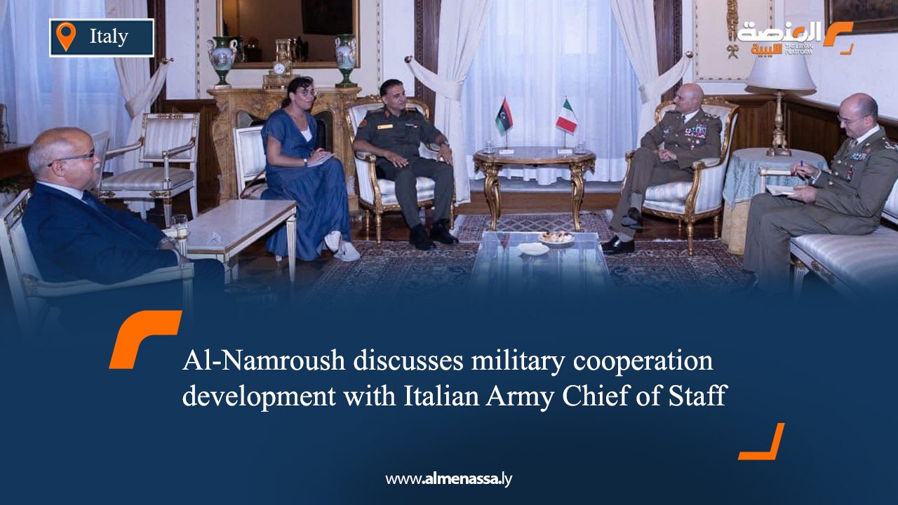 01 Al-Namroush discusses military cooperation development with Italian Army Chief of Staff