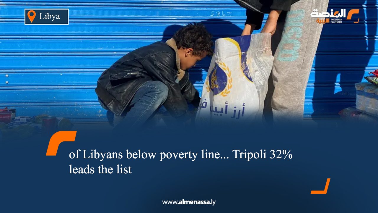 32% of Libyans below poverty line... Tripoli leads the list