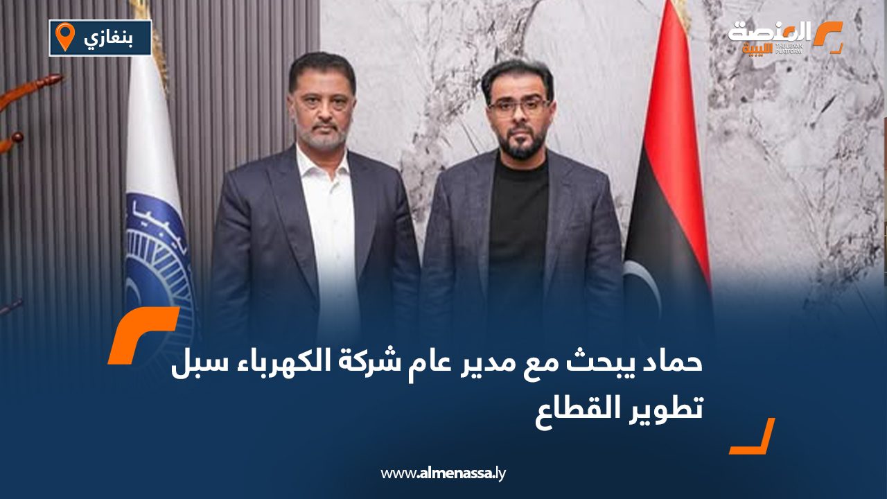 حماد يبحث مع مدير عام شركة الكهرباء سبل تطوير القطاع