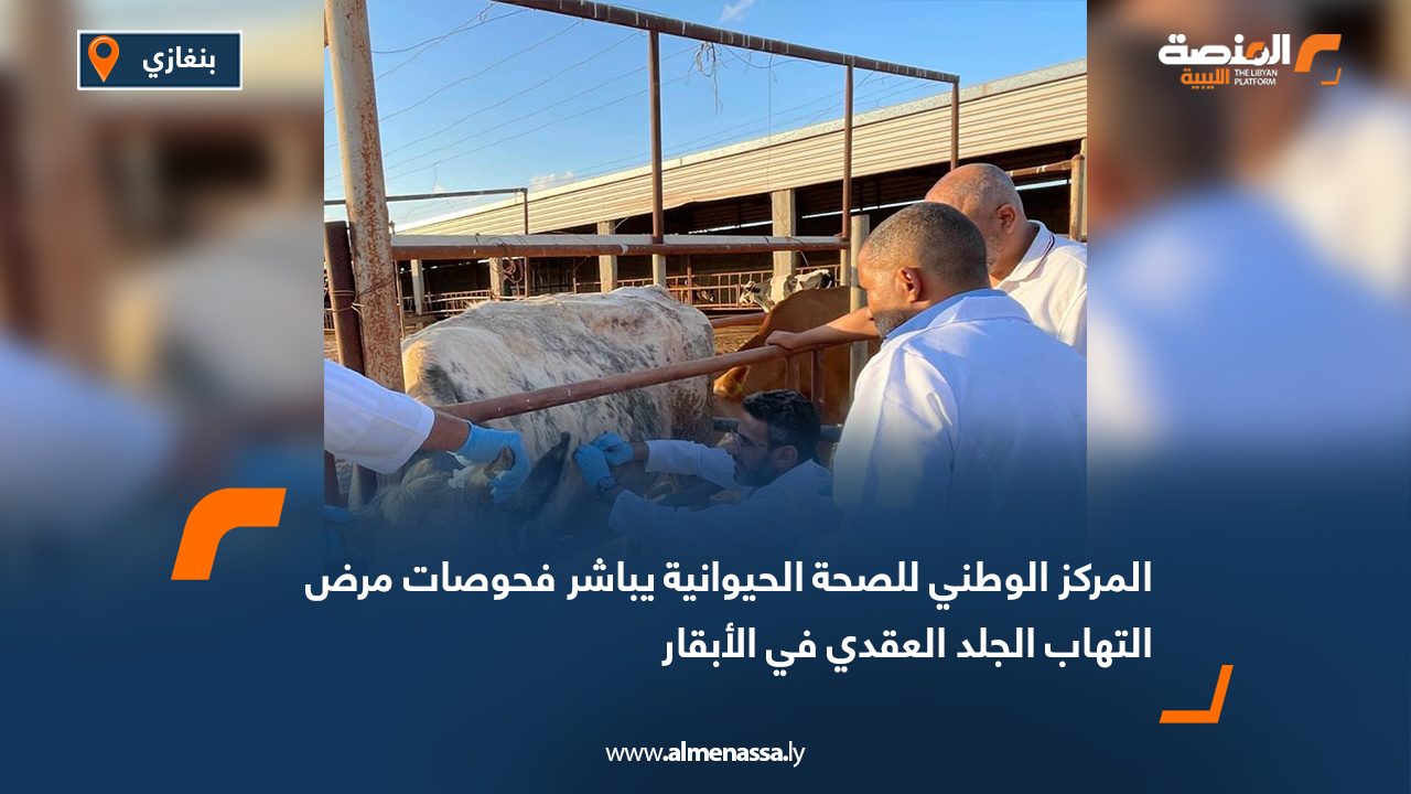 المركز الوطني للصحة الحيوانية يباشر فحوصات مرض التهاب الجلد العقدي في الأبقار