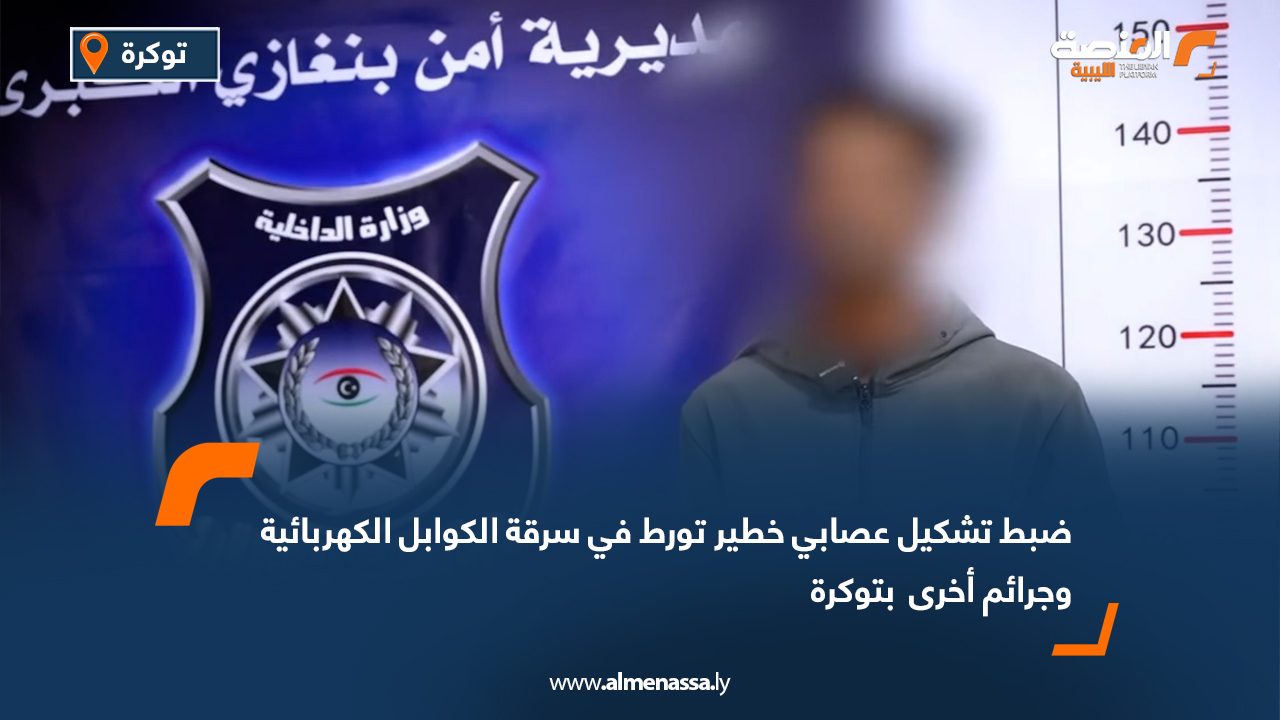 ضبط تشكيل عصابي خطير تورط في سرقة الكوابل الكهربائية وجرائم أخرى  بتوكرة