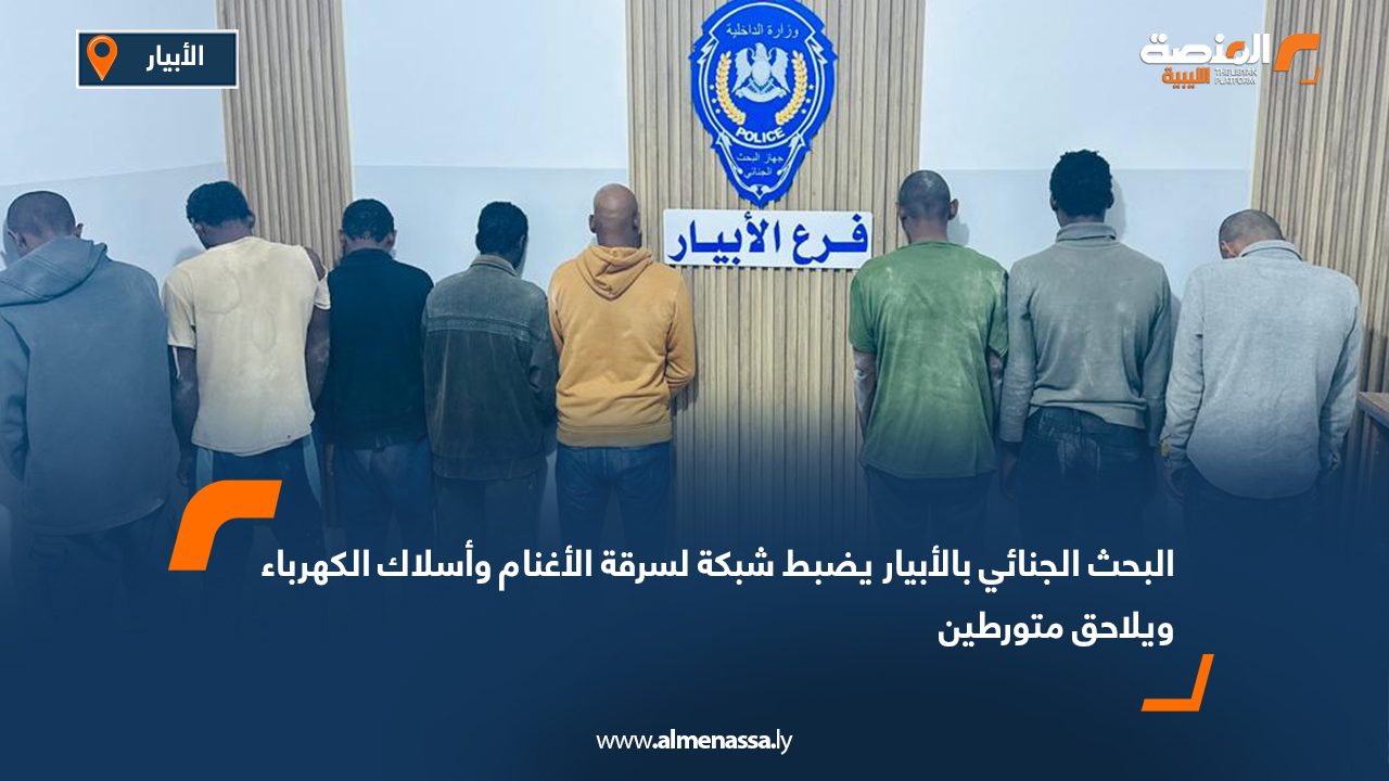 البحث الجنائي بالأبيار يضبط شبكة لسرقة الأغنام وأسلاك الكهرباء ويلاحق متورطين