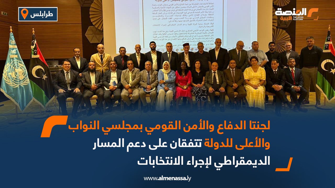 لجنتا الدفاع والأمن القومي بمجلسي النواب والأعلى للدولة تتفقان على دعم المسار الديمقراطي لإجراء الانتخابات