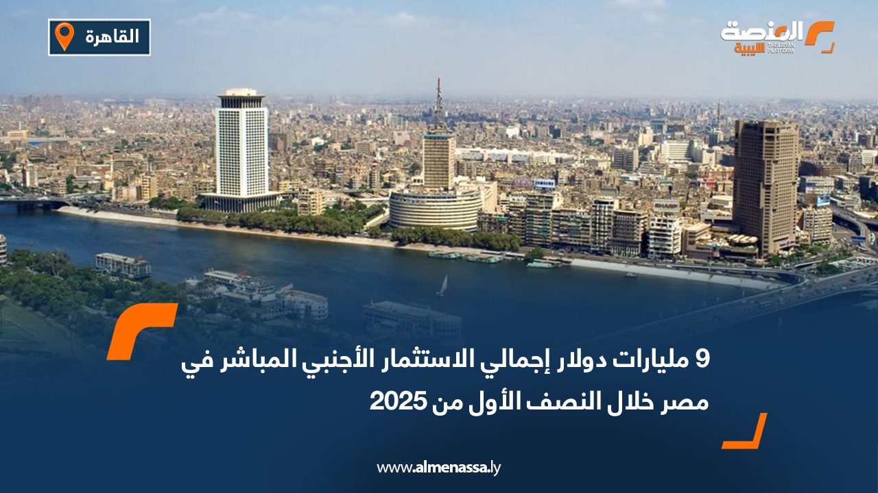 Wide Web 9 مليارات دولار إجمالي الاستثمار الأجنبي المباشر في مصر خلال النصف الأول من 2025