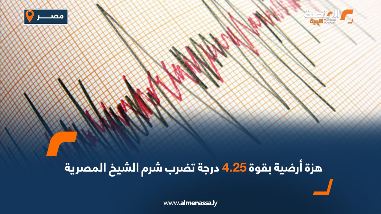 Wide Web هزة أرضية بقوة 4.25 درجة تضرب شرم الشيخ المصرية