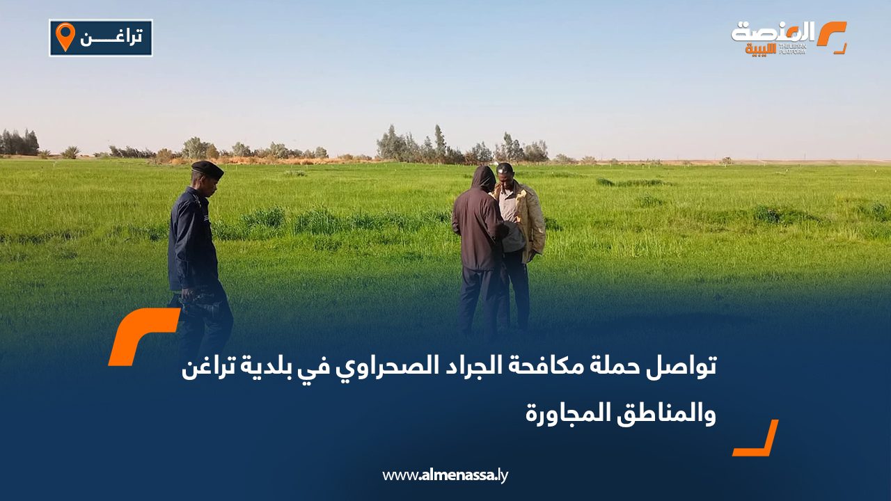 تواصل حملة مكافحة الجراد الصحراوي في بلدية تراغن والمناطق المجاورة