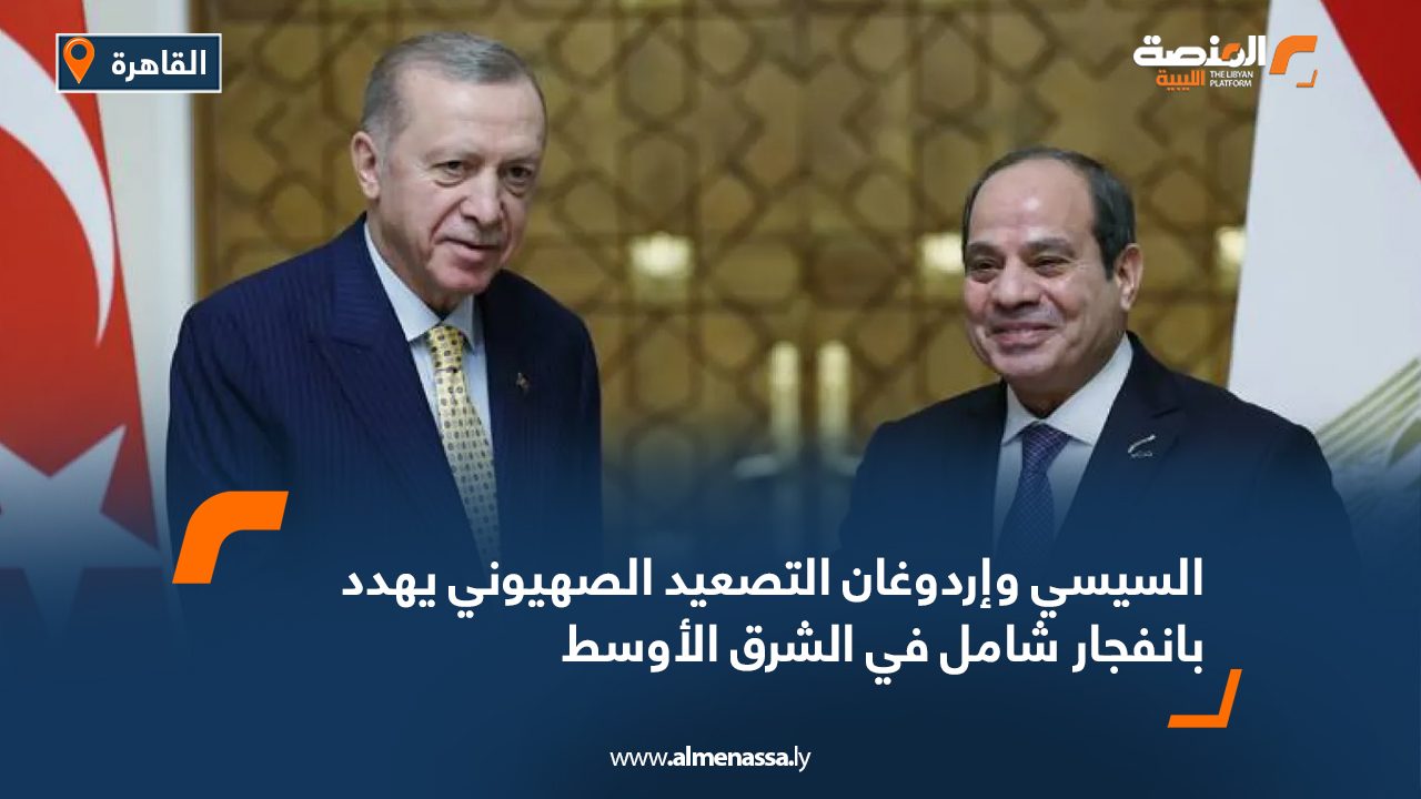 السيسي وإردوغان: التصعيد الصهيوني يهدد بانفجار شامل في الشرق الأوسط
