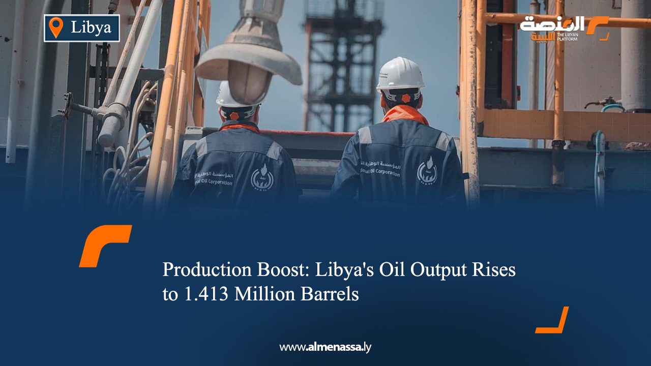 Production Boost: Libya's Oil Output Rises to 1.413 Million Barrels