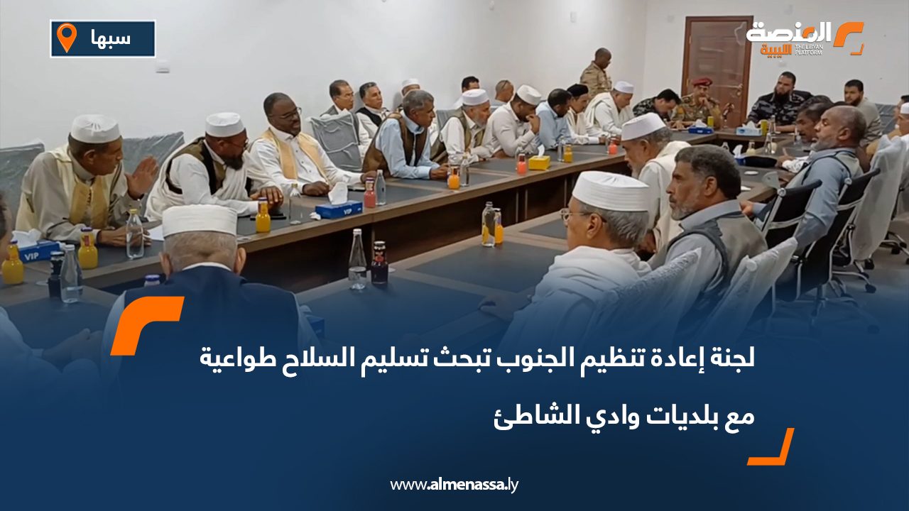 لجنة إعادة تنظيم الجنوب تبحث تسليم السلاح طواعية مع بلديات وادي الشاطئ