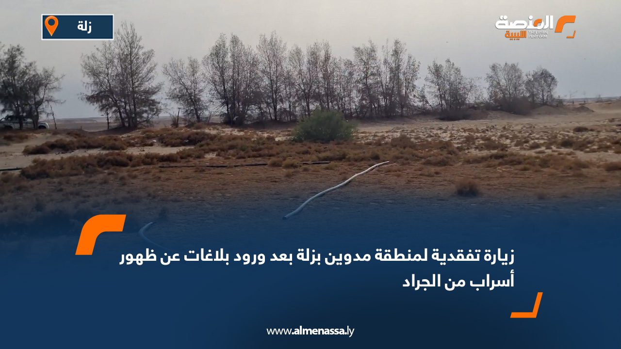 زيارة تفقدية لمنطقة مدوين بزلة بعد ورود بلاغات عن ظهور أسراب من الجراد