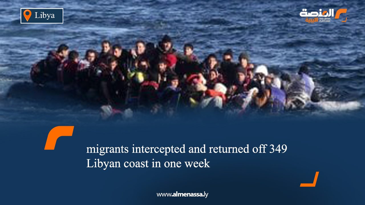 349 migrants intercepted and returned off Libyan coast in one week