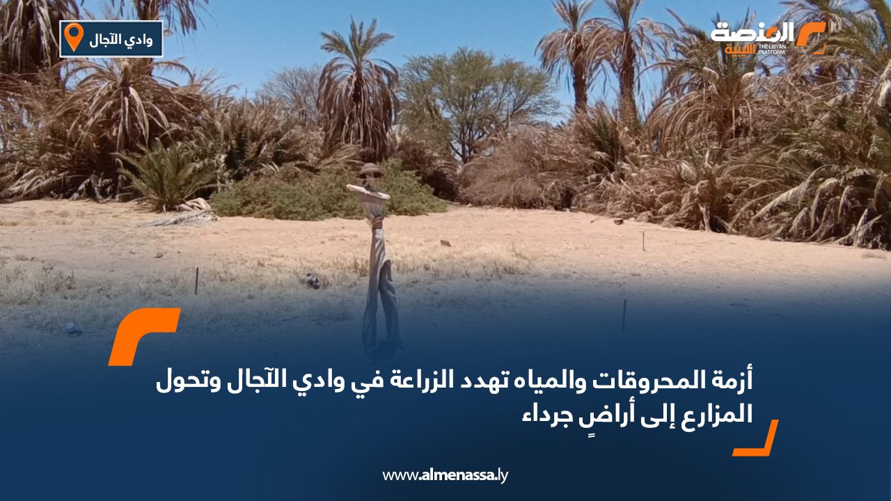 أزمة المحروقات والمياه تهدد الزراعة في وادي الآجال وتحول المزارع إلى أراضٍ جرداء