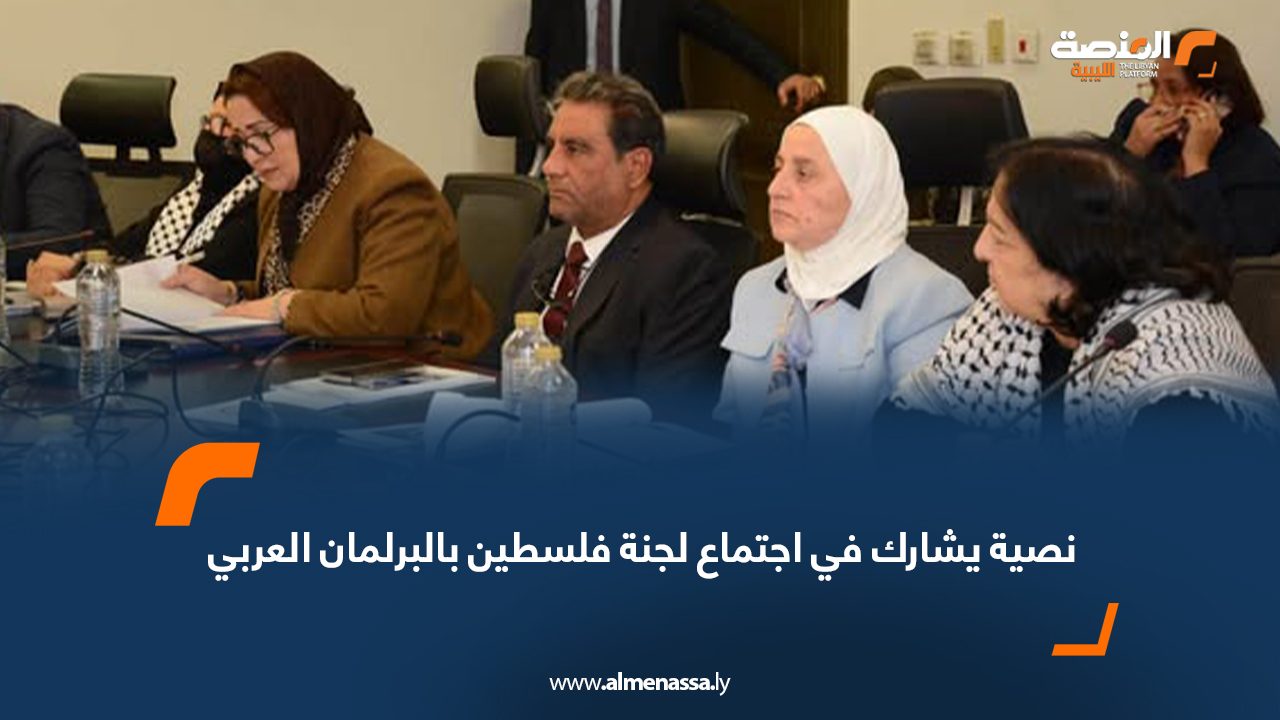 نصية يشارك في اجتماع لجنة فلسطين بالبرلمان العربي